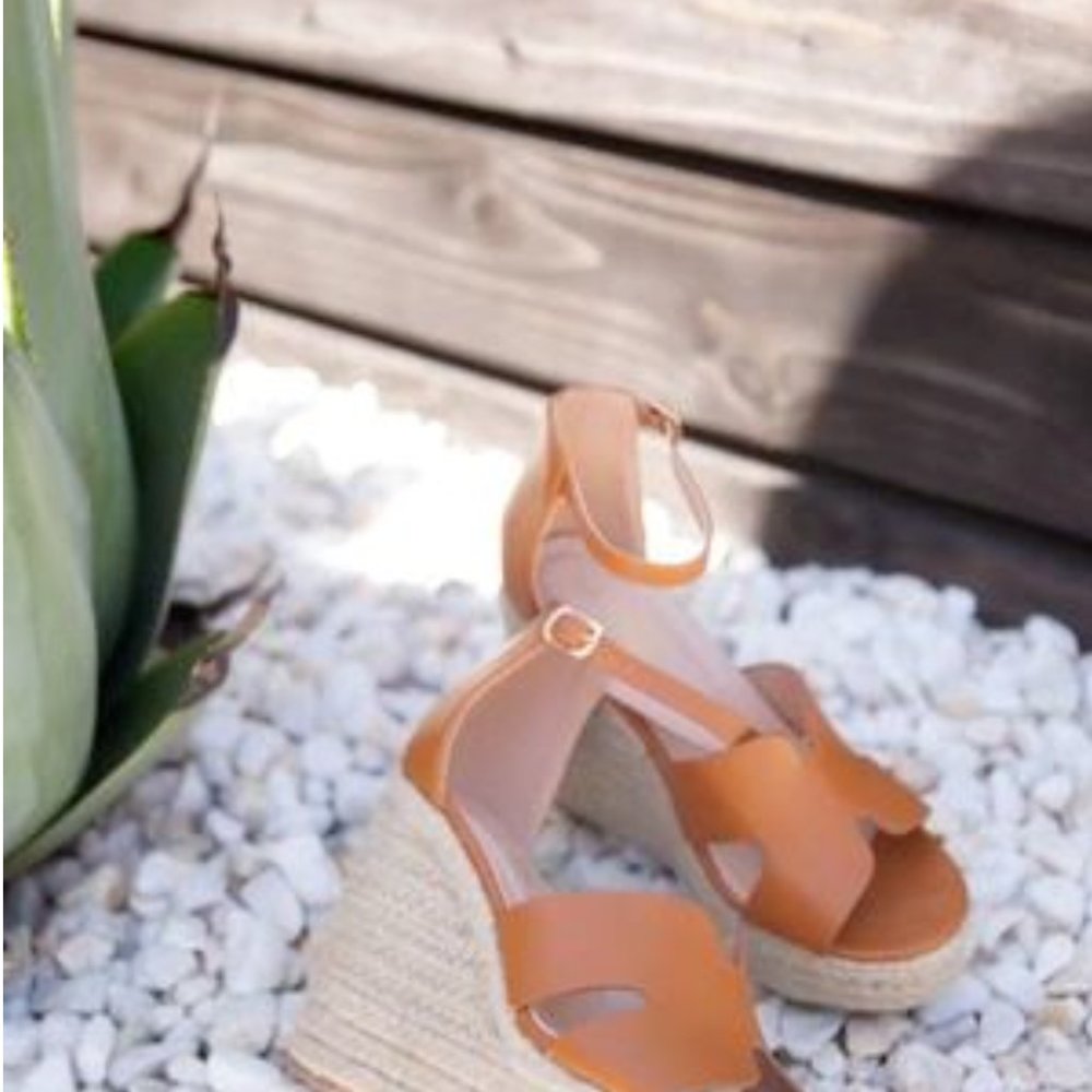 New LLACIE Kayleen Brown Espadrilles Wedges 7 - Picture 7 of 8
